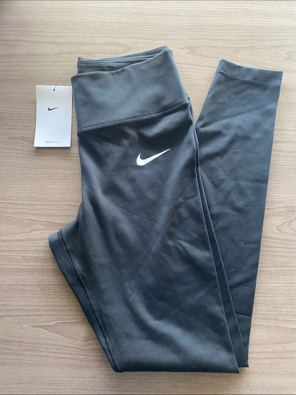 Nike Black Leggings with White Swoosh